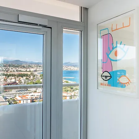 아파트 T3 Luxe Marina Baie Des Anges Vue Panoramique 빌뇌브루베