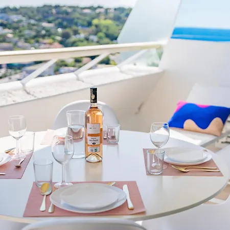 아파트 T3 Luxe Marina Baie Des Anges Vue Panoramique 빌뇌브루베